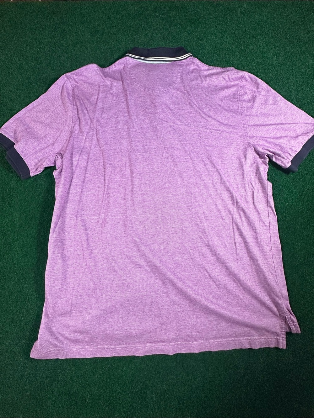 Men's Brooks Brothers Purple Polo Shirt with Contrast Collar - Picture 6 of 7